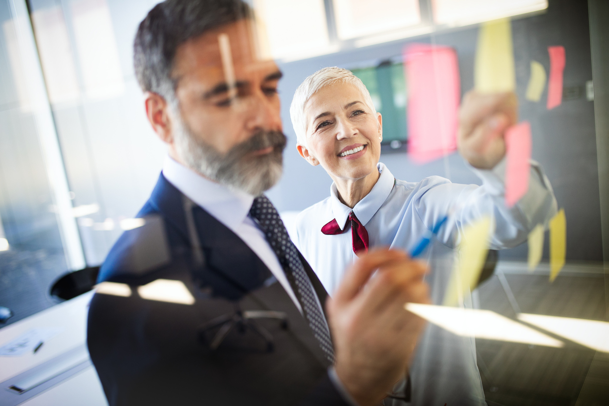 Business people working discussing as a team at the office